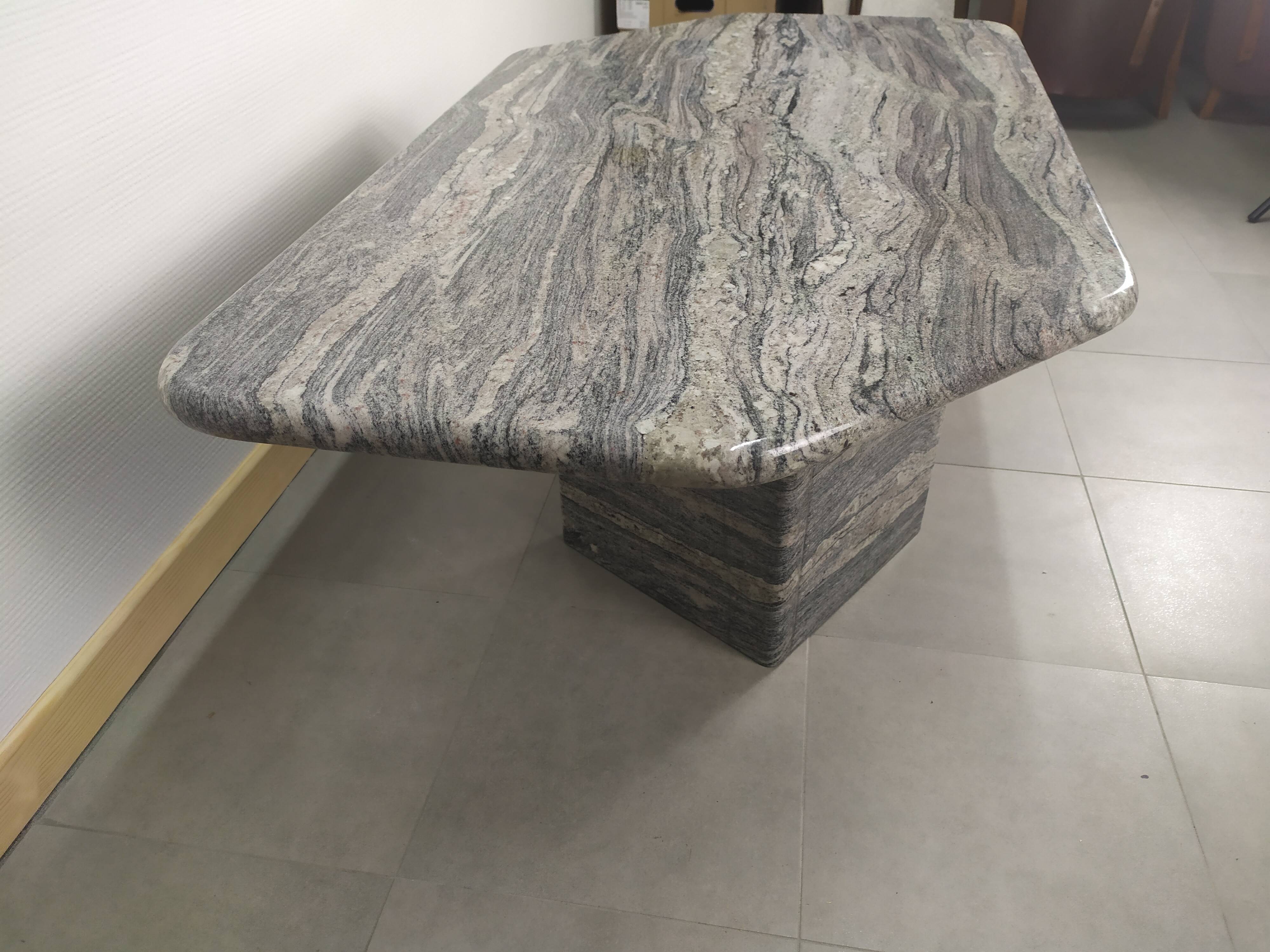 Marble grey granite low table