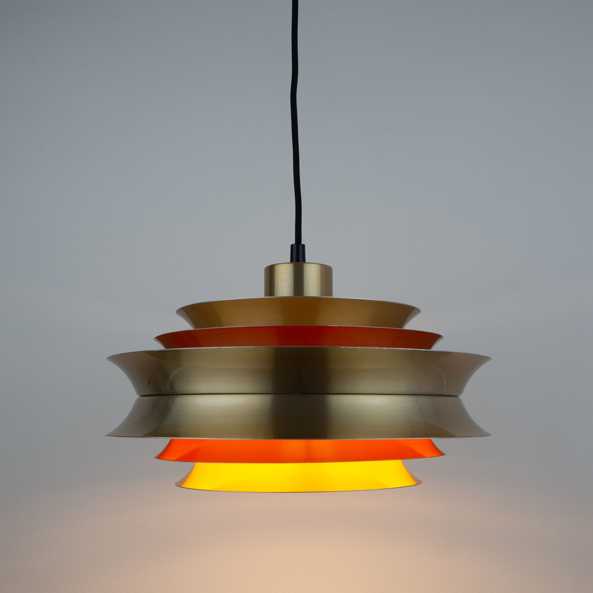 Swedish vintage pendant lamp Trava by Carl Thore, Granhaga, 1960s