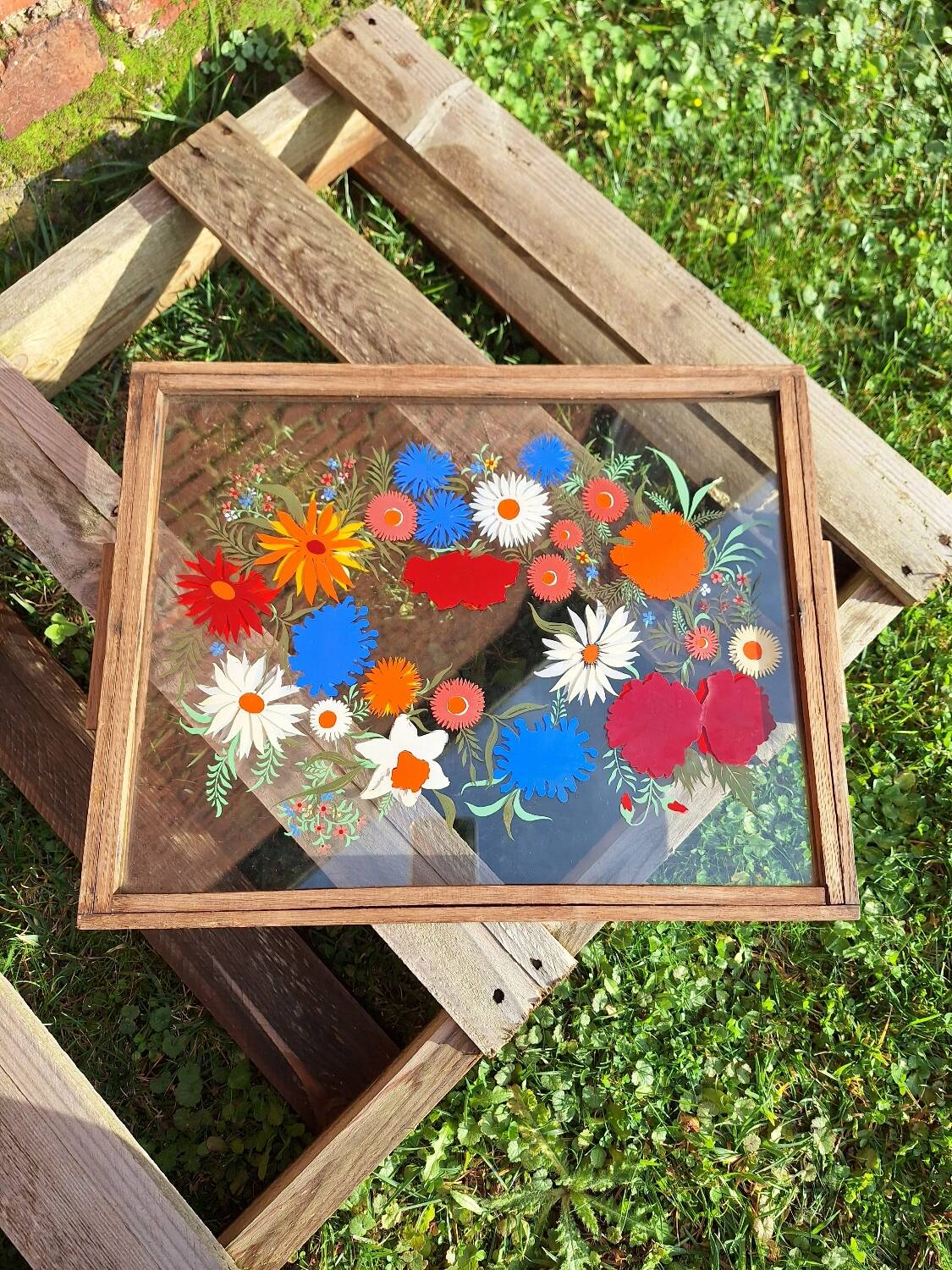 Vintage Floral Tray