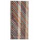1970s Turkish Oushak Handmade Wool Cotton Brown Kilim Runner 81x172