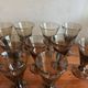 Set of hand-blown stemmed glasses