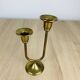Bougeoir laiton double, vintage