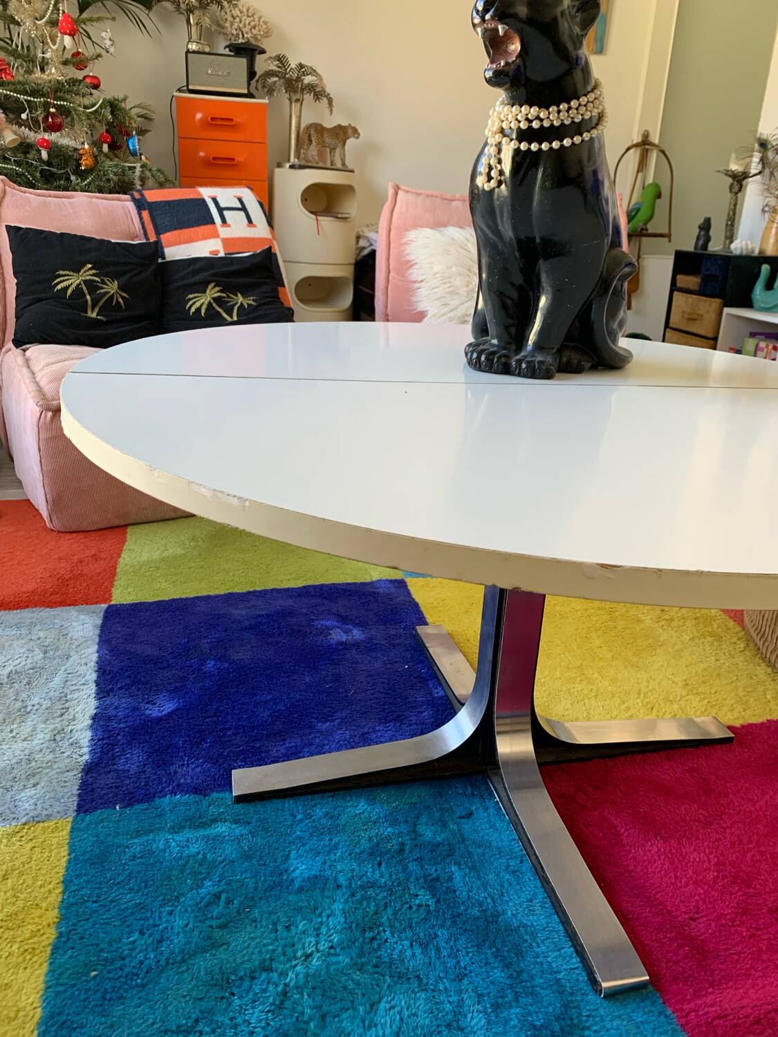 70s retractable coffee table