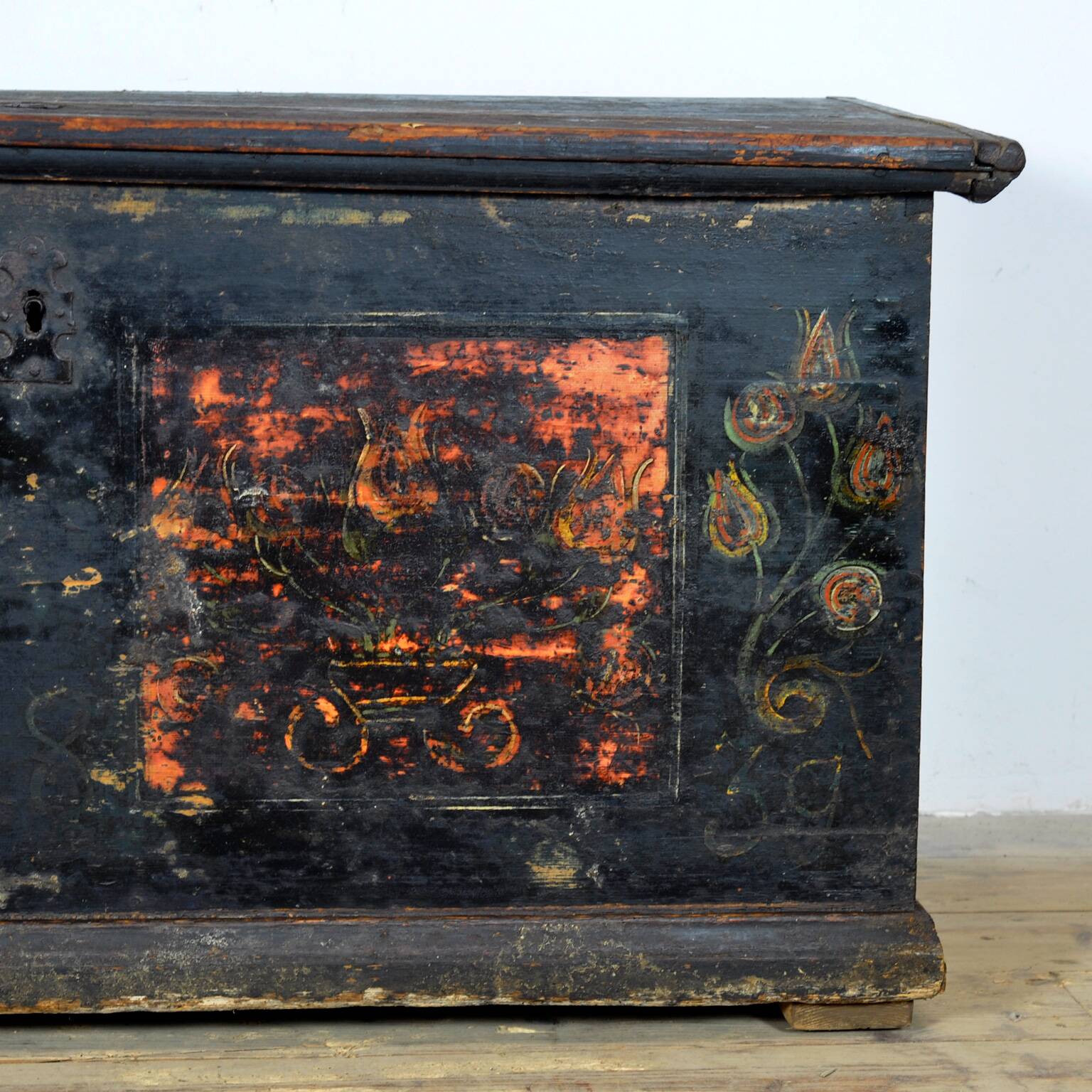 Folk art wedding chest, circa 1850