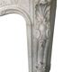 Louis XV style fireplace in white Carrara marble 19th century