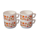 4 coffee cups Arcopal, 1970 Scania flowers
