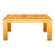 Dining table in beech wood with stripes of hibiscus, italy 70s