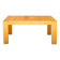 Dining table in beech wood with stripes of hibiscus, italy 70s
