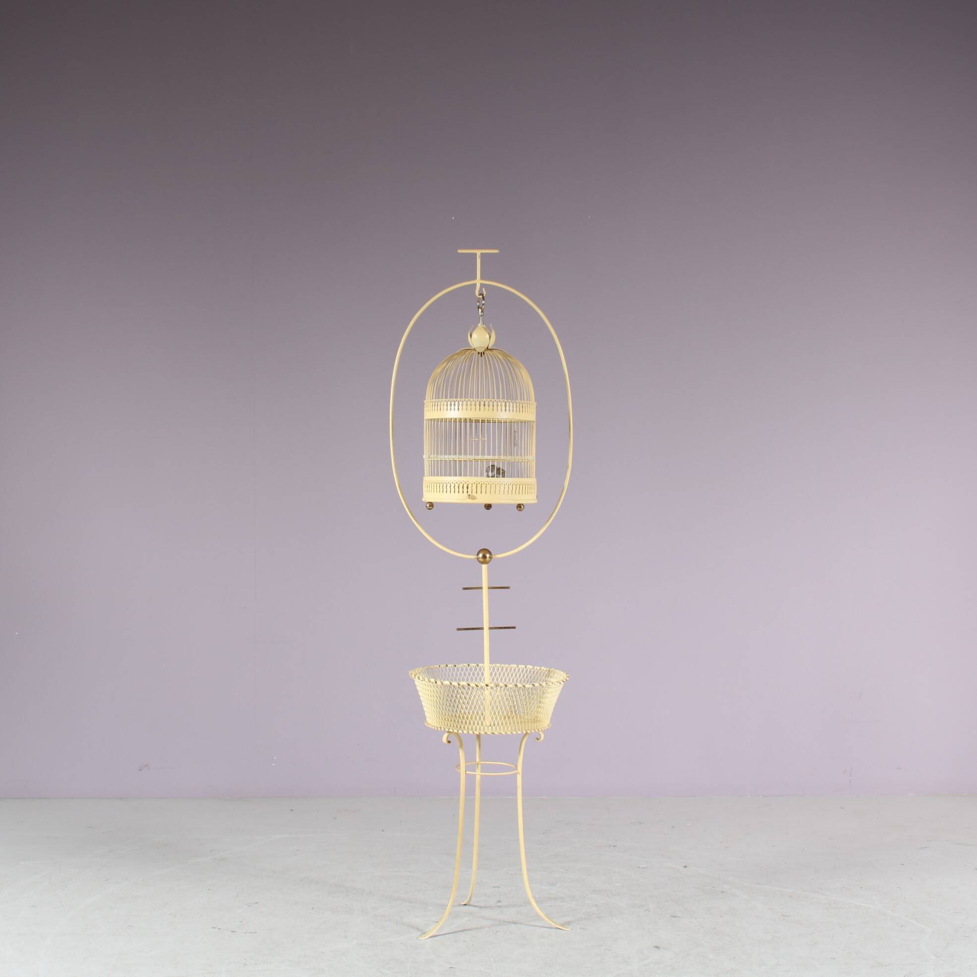 Cage à oiseaux, France années 1950