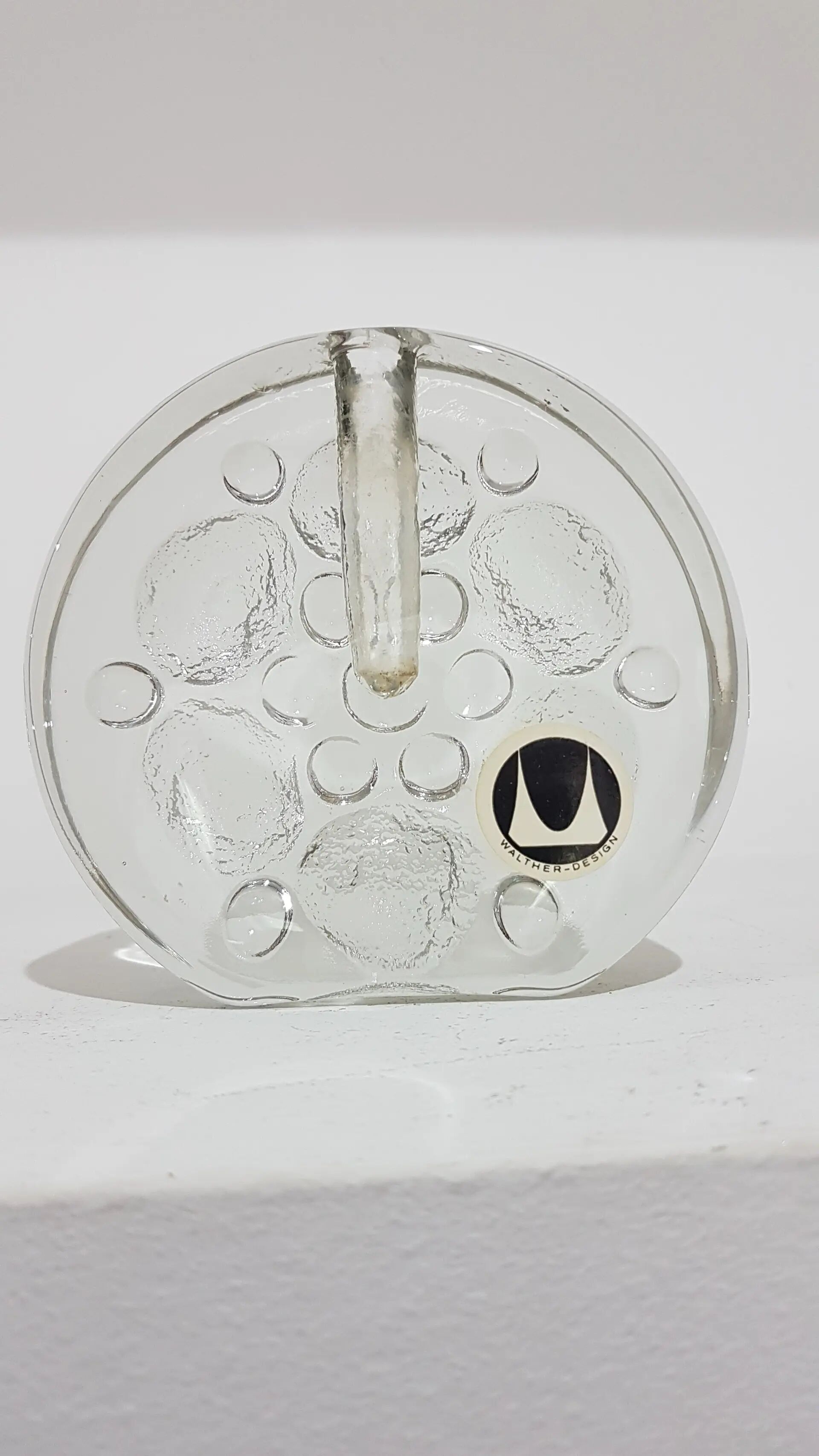 Solitaire vase, clear glass, designed by H. Düsterhaus, Walther Glas, Germa