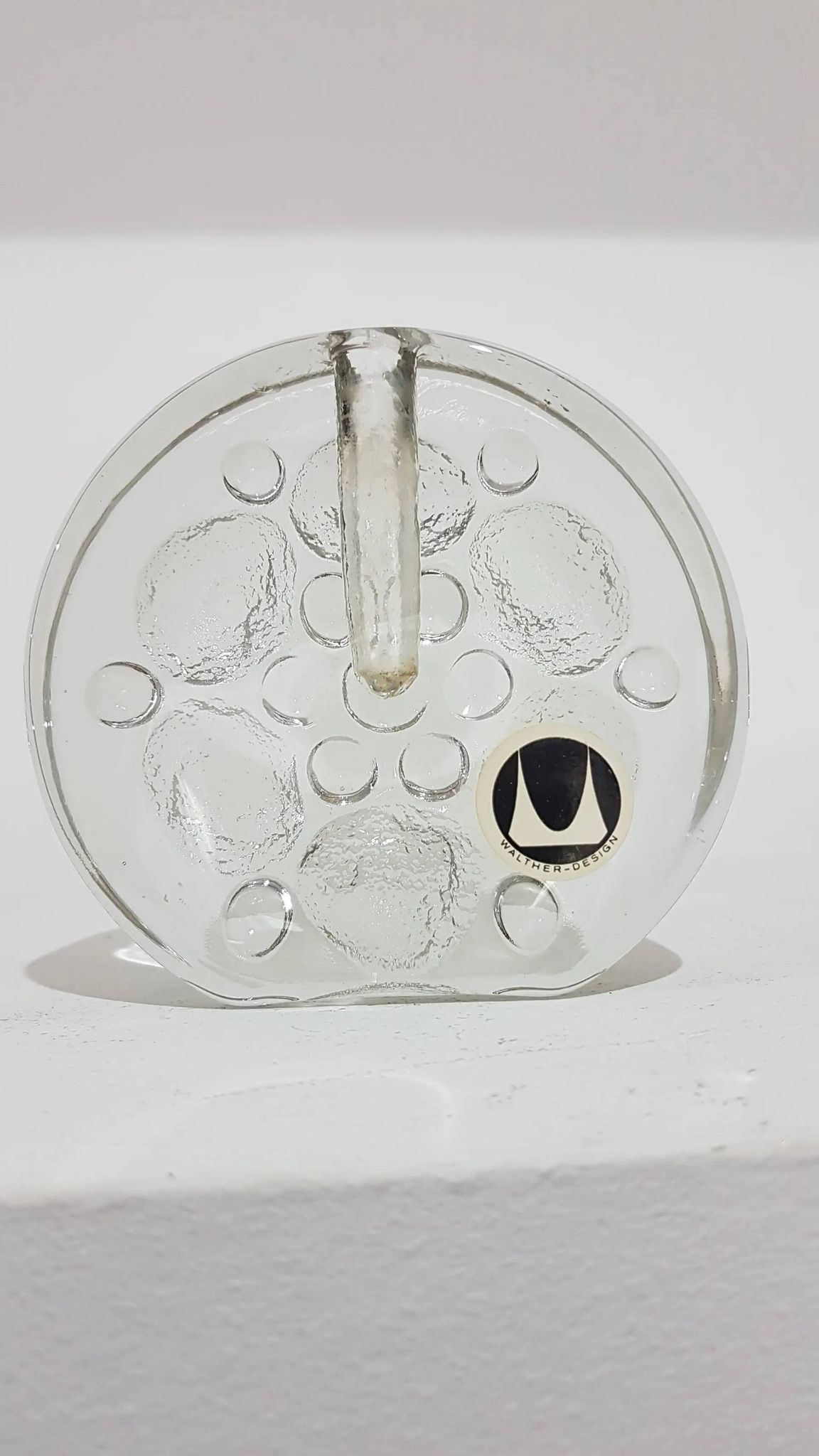Solitaire vase, clear glass, designed by H. Düsterhaus, Walther Glas, Germa