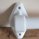 Large Art Deco towel bar in white porcelain
