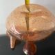 Blown glass decanter with bubble.