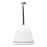 White glass ceiling light with black edges, 1970s.