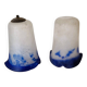 Noverdy white and blue glass paste lampshade