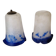 Noverdy white and blue glass paste lampshade