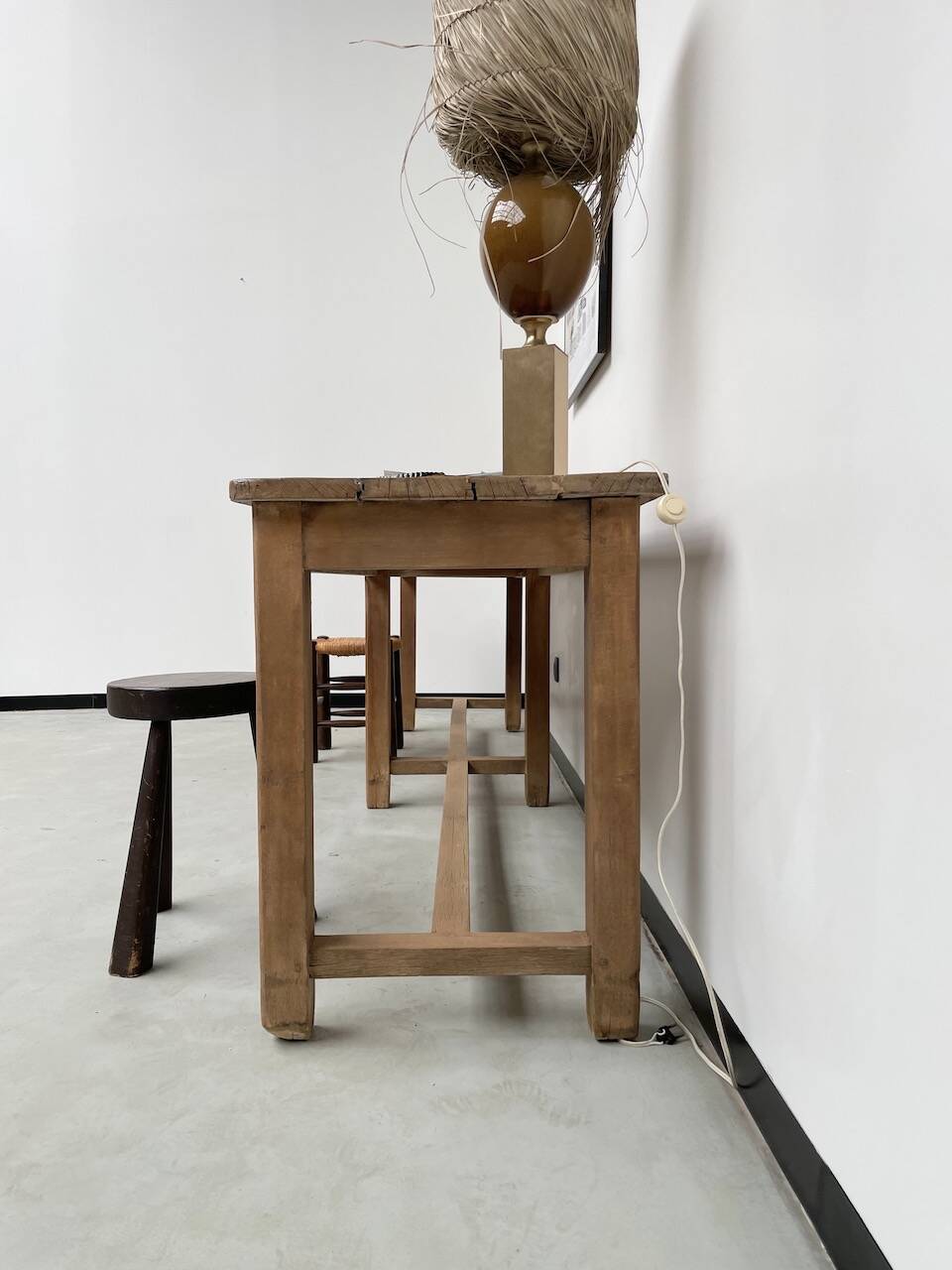 Oak console farm table 3m