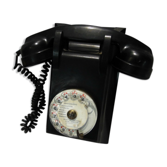 Black bakelite wall phone Ericsson