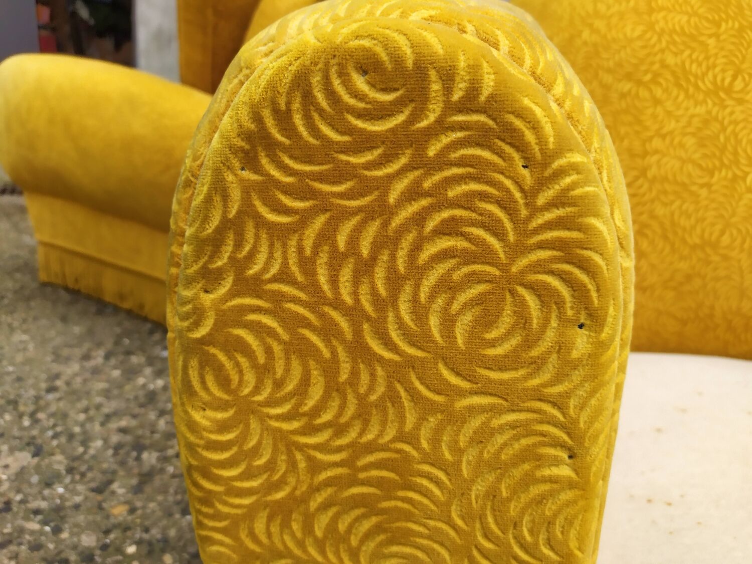 Pair of mustard club chairs
