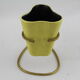Vase or ceramic pot on foot brass