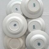 6 mismatched ironstone soup plates from Saint Amand