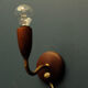 Retro teak wall lamp from the 1950s