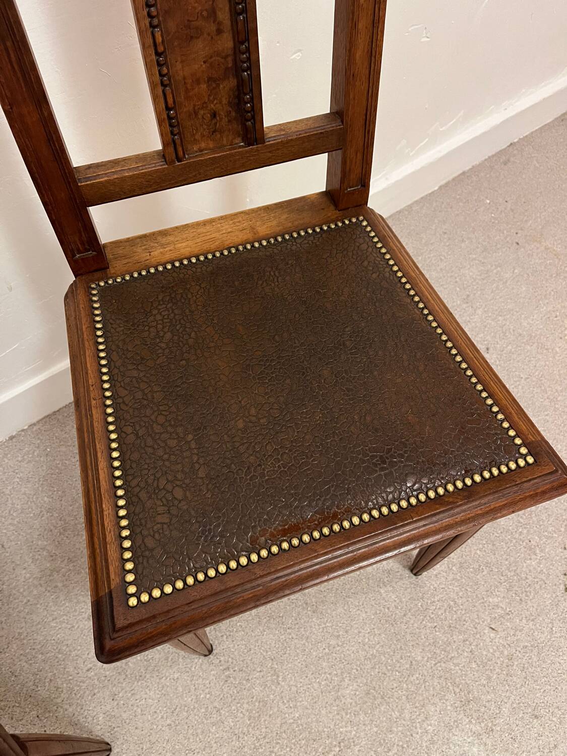 Pair of art deco style wooden chairs