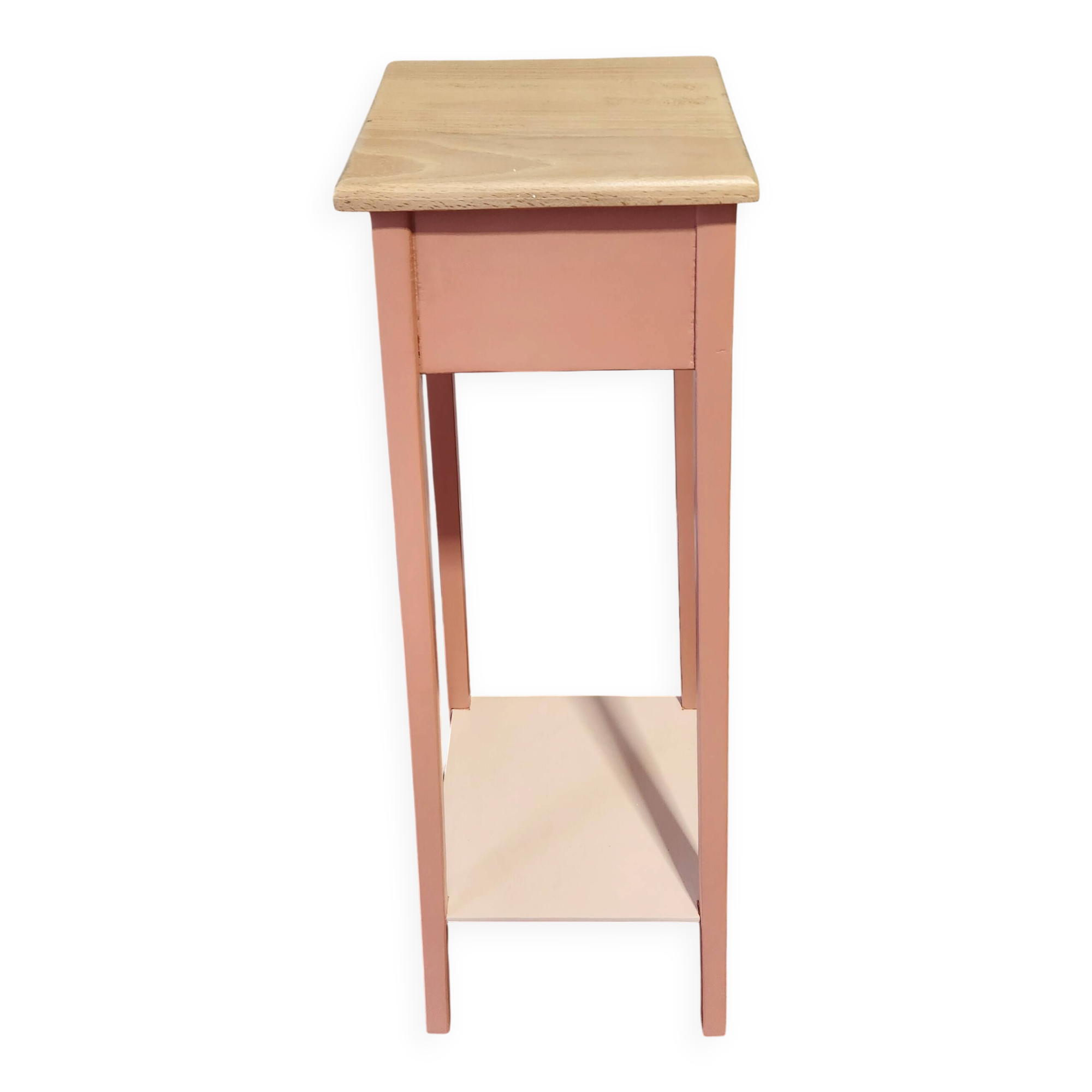 Sellette porte-plante bois et terracotta 2 niveaux