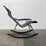 Mid-century Japanese space age folding rocking chair by Takeshi Nii, 1960s