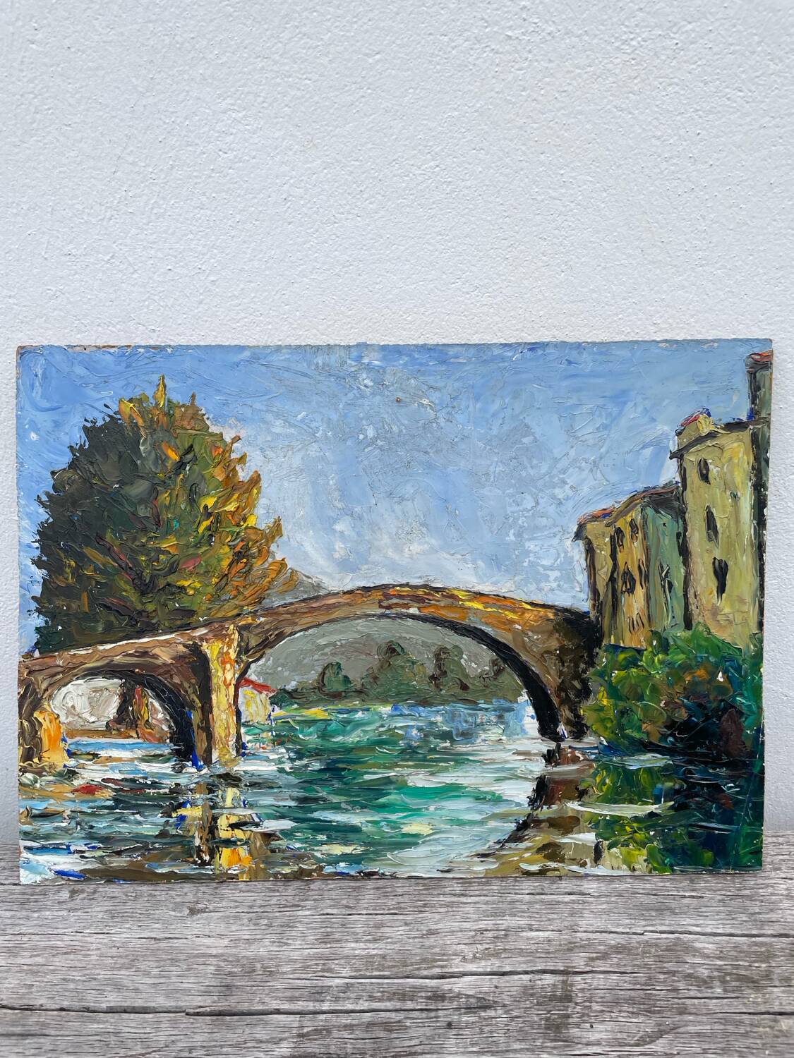 Oil knife painting landscape