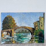 Oil knife painting landscape