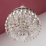 Old Swedish silvered bronze chandelier circa 1920
