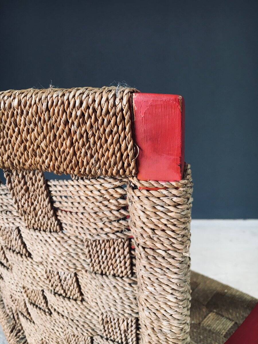 Vintage Mediterranean Rope Armchair, France, 1930s