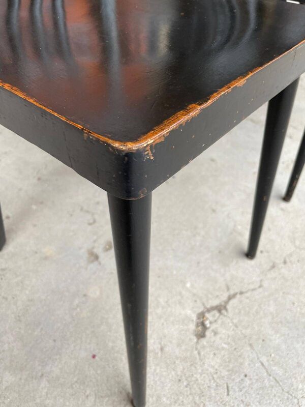 lot de 18 Chaises bistrot bois courbé patinées 60s