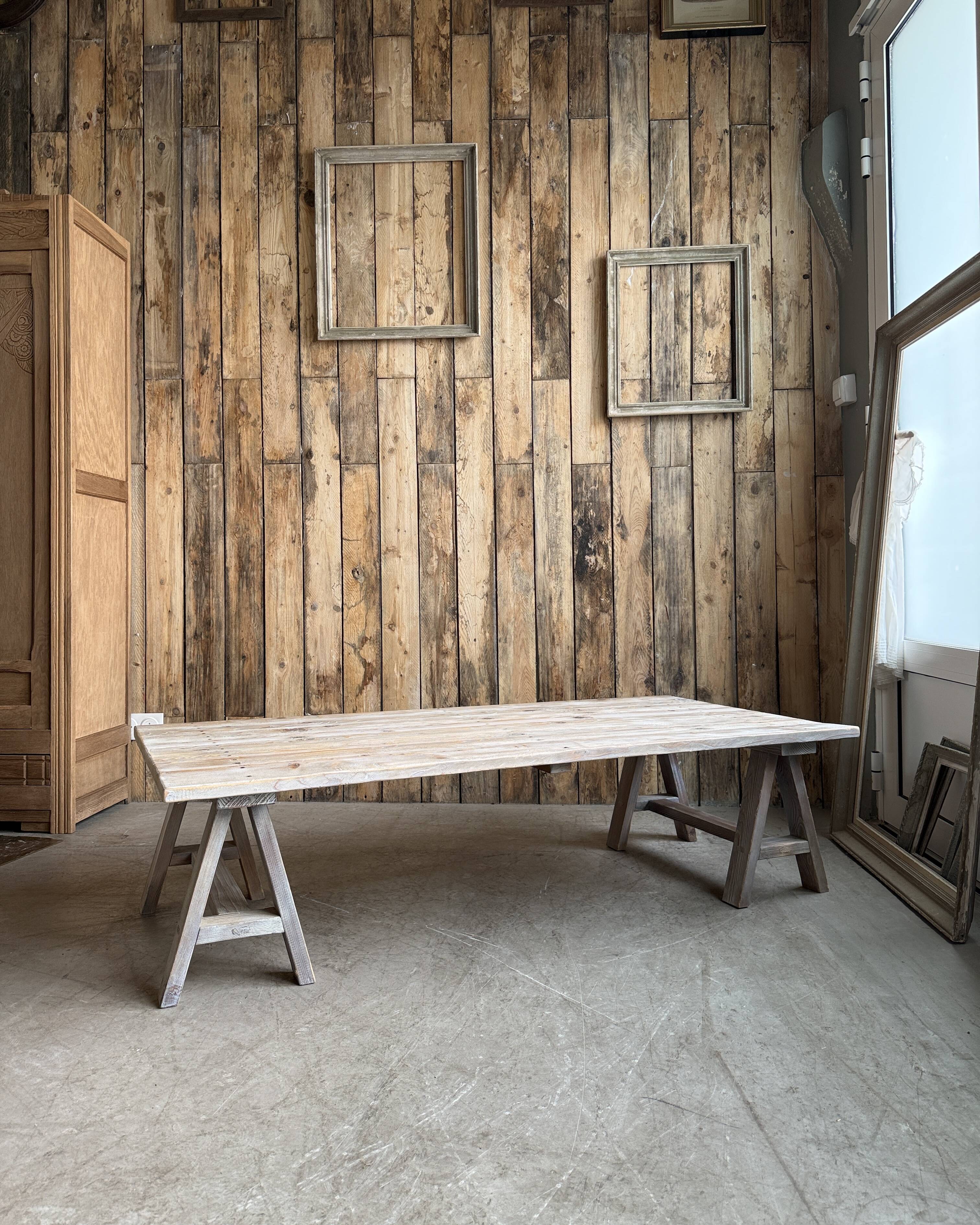 Trestle coffee table
