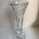 vase on feet in molded crystal glass from the 50s