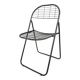 Niels Gammelgaard for Ikea grey wire metal folding chair, 1970s