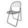 Niels Gammelgaard for Ikea grey wire metal folding chair, 1970s