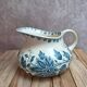 Small chubby jug Sarreguemines Burgos – old blue and white earthenware
