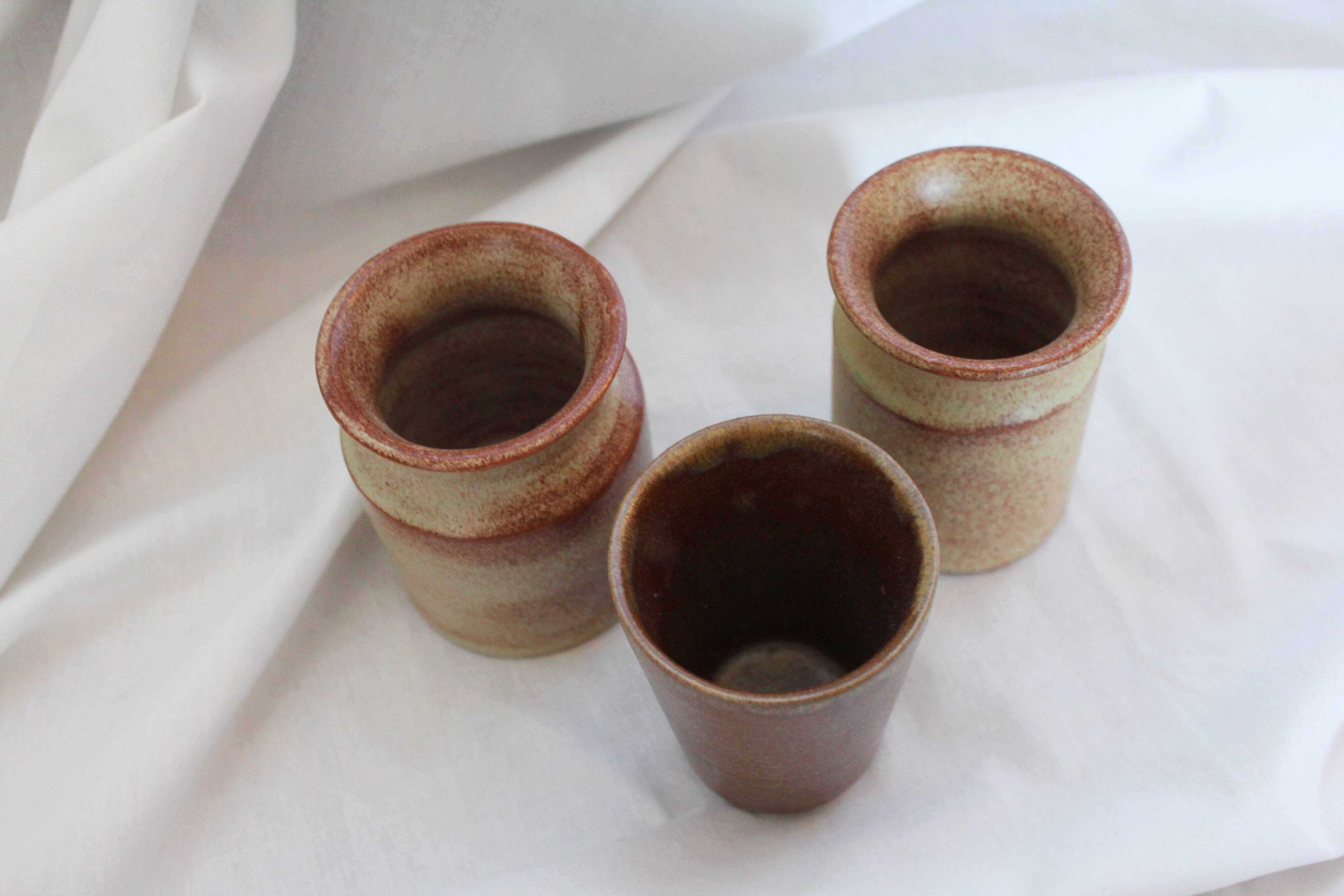 Lot of 3 ceramic pots