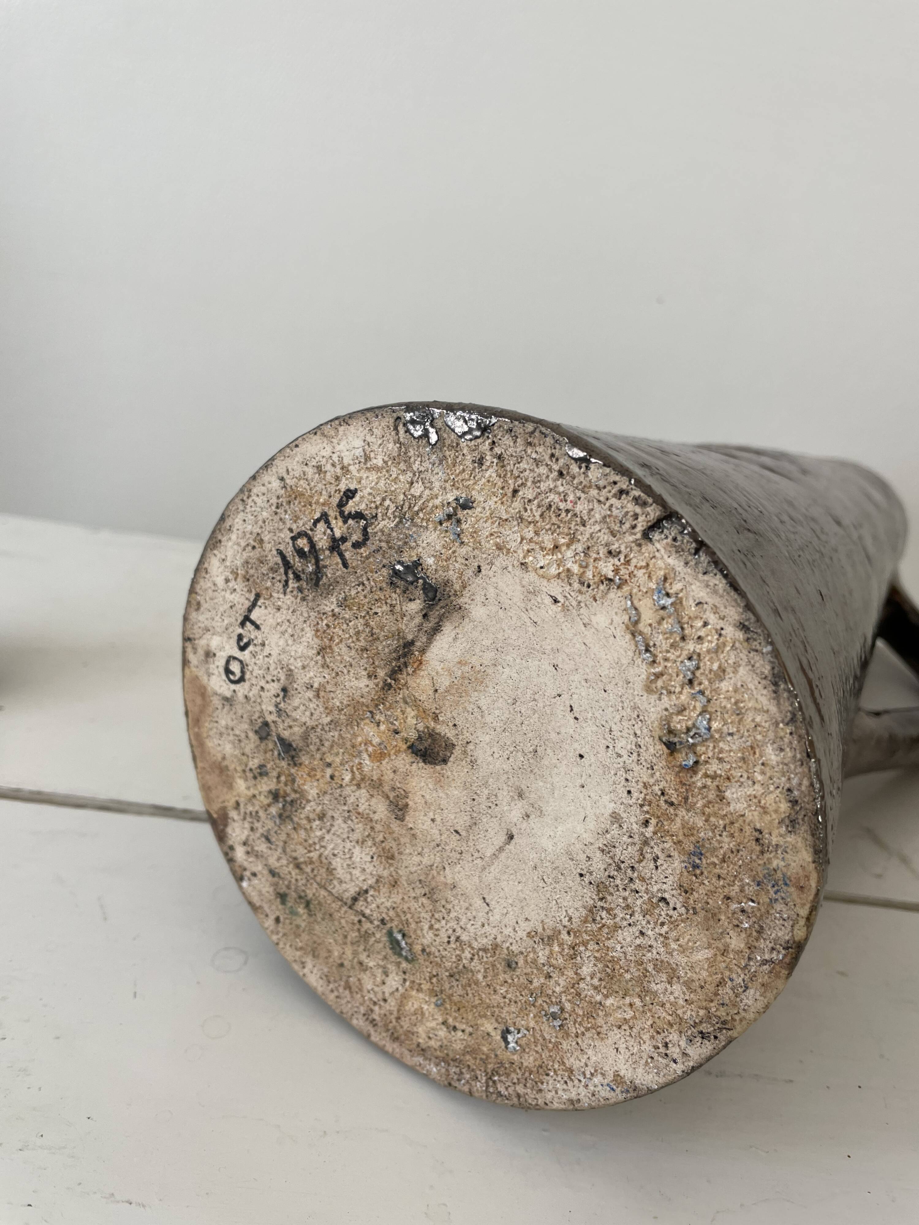 Large handmade ceramic jug, 1975