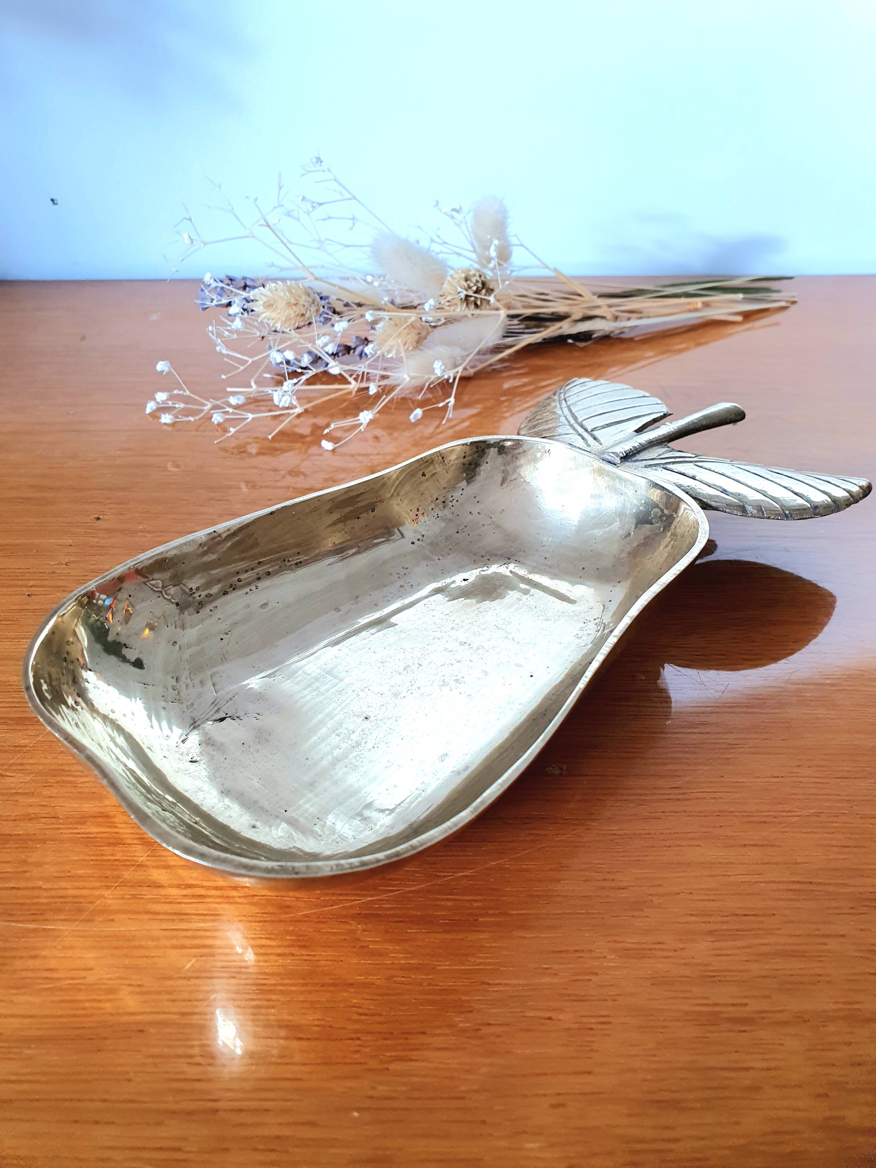Vintage brass pear pocket empty
