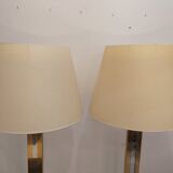 Set de 2 lampadaires bicolores, années 1970