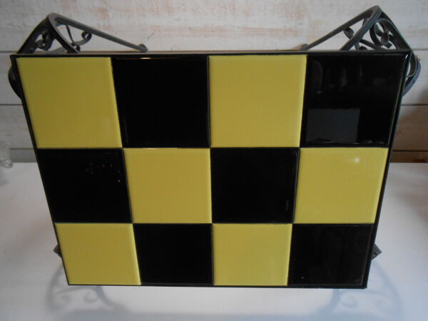 Table d'appoint en fer forgé vintage