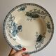 Set of 8 antique deep plates in ironstone, Royat from Sarreguemines.