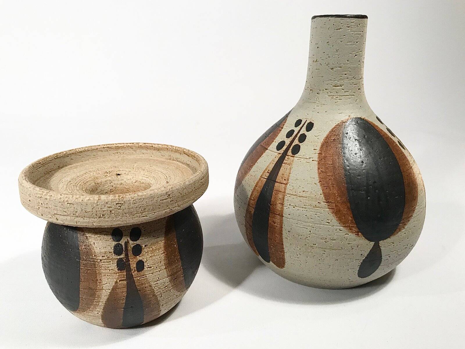 Vintage 24-piece ceramic coffee set from Sgrafo Modern, 1960s, Set of 24