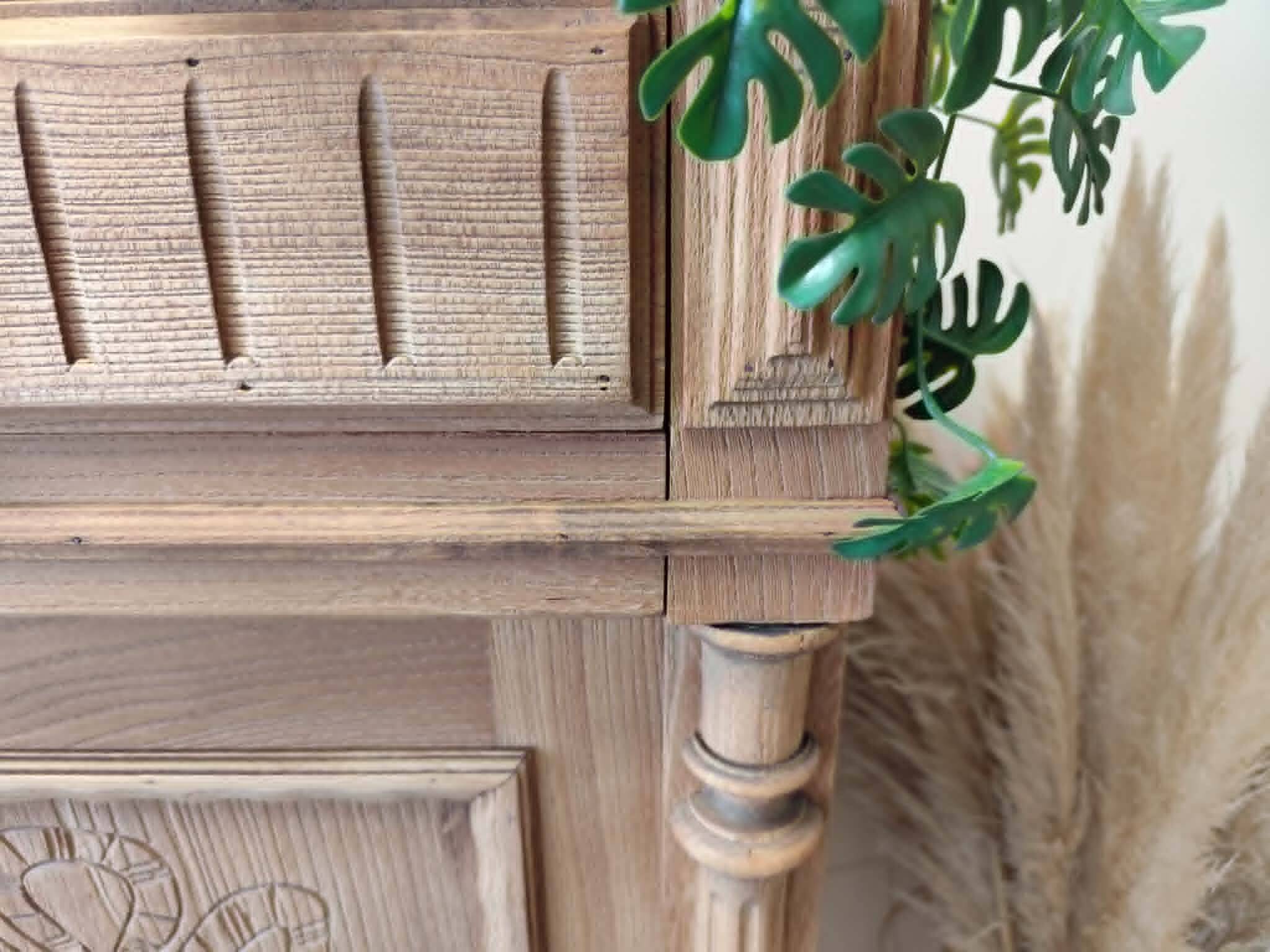 Solid oak storage cabinet