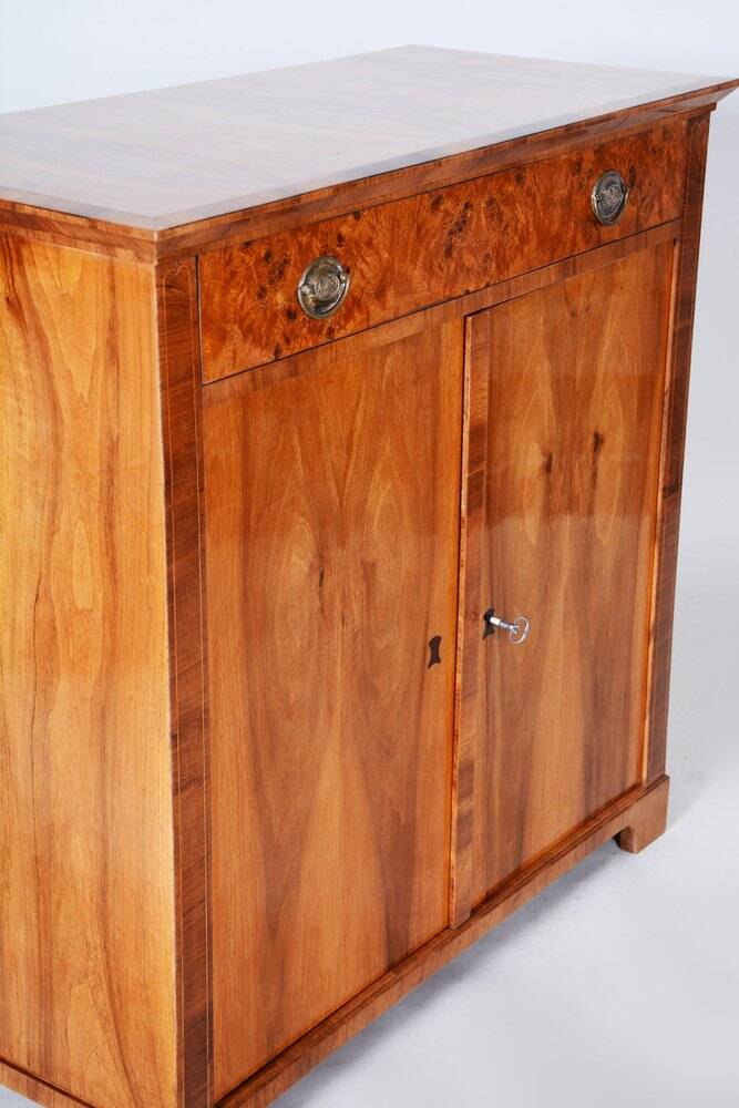 Biedermeier Cabinet in Walnut, Czech, 1840s