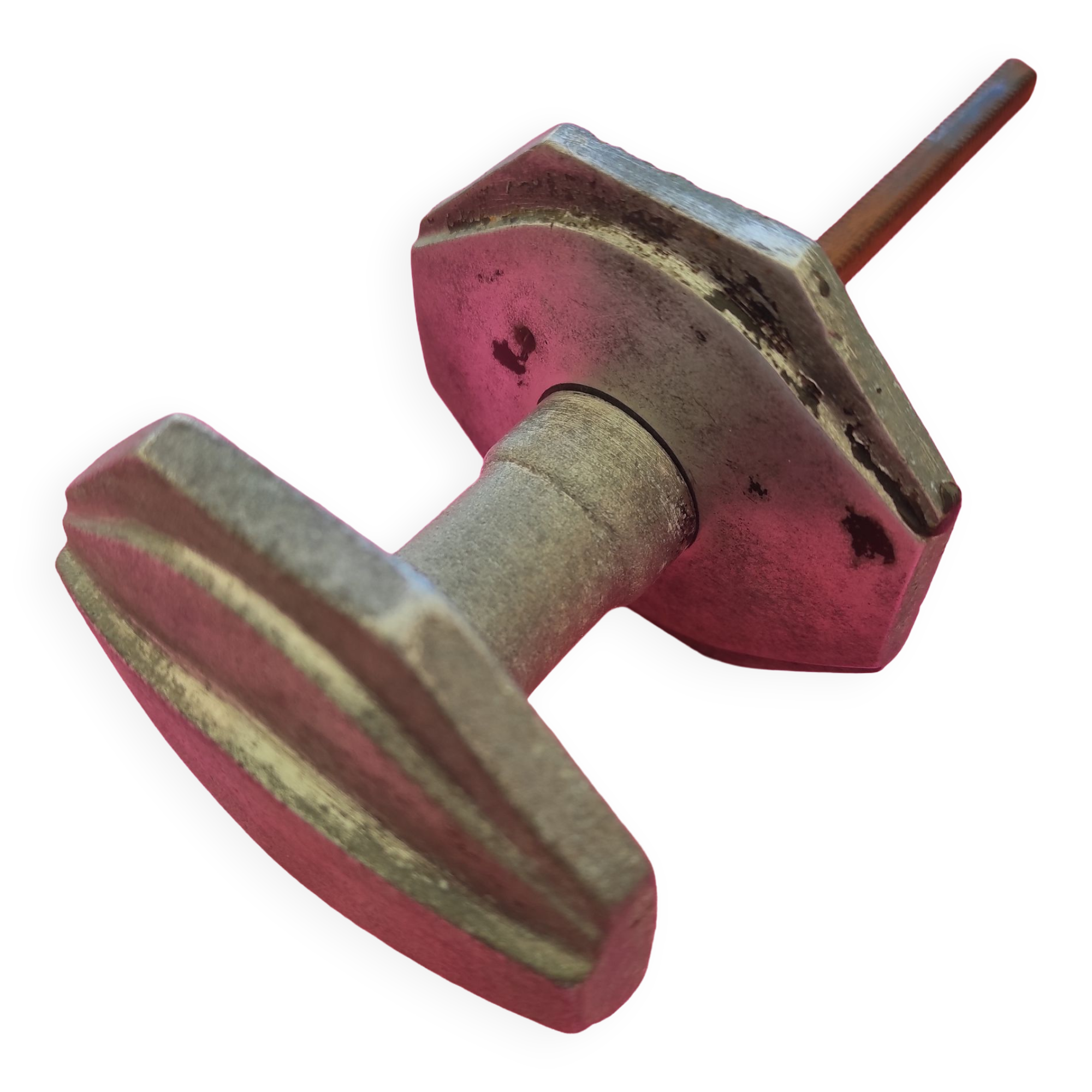 Aluminum Art Deco door handle