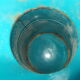 Blue enamelled brooch